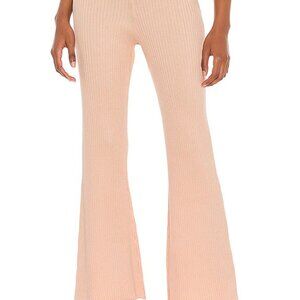 LPA Adina High-Rise Knit Lounge Pants in Baby Pink - Women's Size Medium
